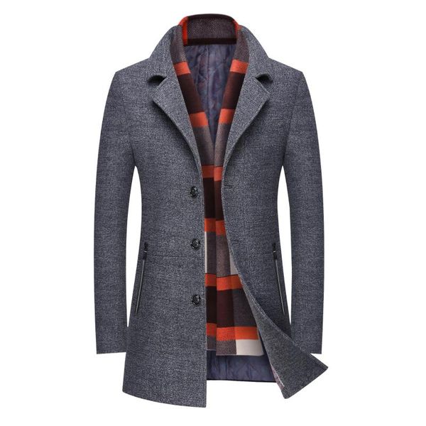 men's wool & blends mens men with cotton thick woolen coat in the long jacket, Black
men's wool & blends mens men with cotton thick woolen coat in the long jacket, Black