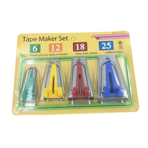 6mm 12mm 18mm 25mm fabric clover bias tape maker binding tool sets machine tool sewing quilting hemming sewing tools 1 set/4pcs, Black
6mm 12mm 18mm 25mm fabric clover bias tape maker binding tool sets machine tool sewing quilting hemming sewing tools 1 set/4pcs, Black