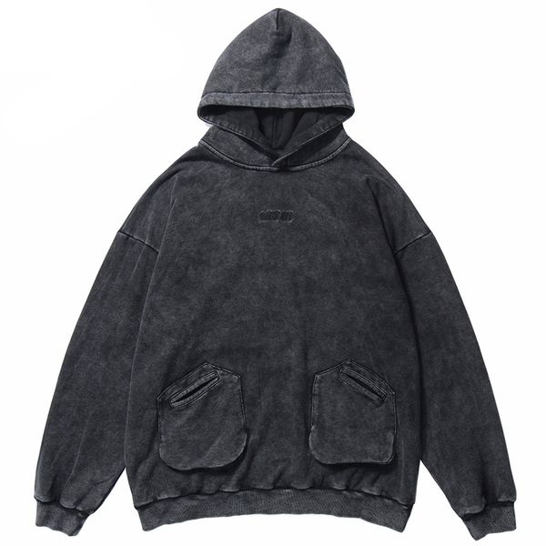 men hip hop washed pullover hoodies 3d front pockets 2020 autumn streetwear harajuku cotton oversized vintage hooded sweatshirts, Black
men hip hop washed pullover hoodies 3d front pockets 2020 autumn streetwear harajuku cotton oversized vintage hooded sweatshirts, Black