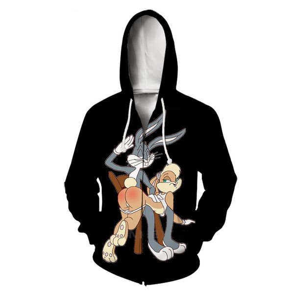 wholesale- fashion womens/mens bugs bunny funny 3d print zipper jumper sweatshirt hoodies xs033, Black;brown
wholesale- fashion womens/mens bugs bunny funny 3d print zipper jumper sweatshirt hoodies xs033, Black;brown