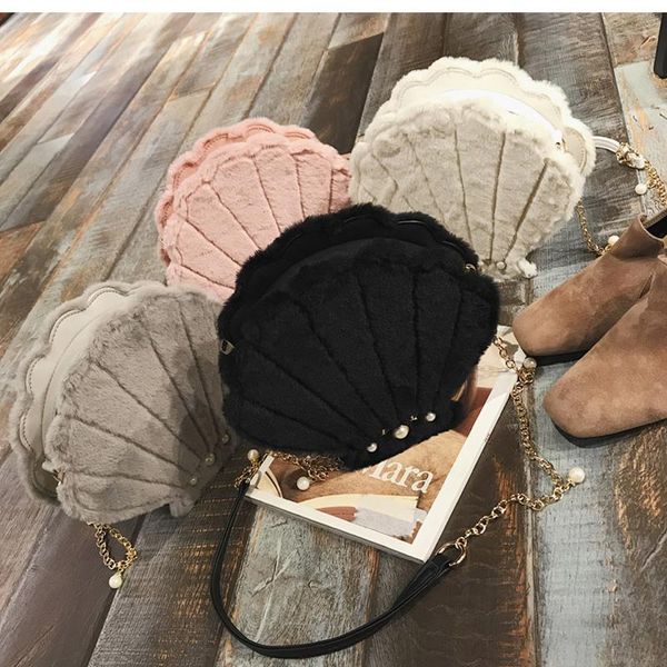 lovely seashells shape mini crossbody bag for women lady girl pu leather plush bag chain lolita small messenger bags 2018
lovely seashells shape mini crossbody bag for women lady girl pu leather plush bag chain lolita small messenger bags 2018
