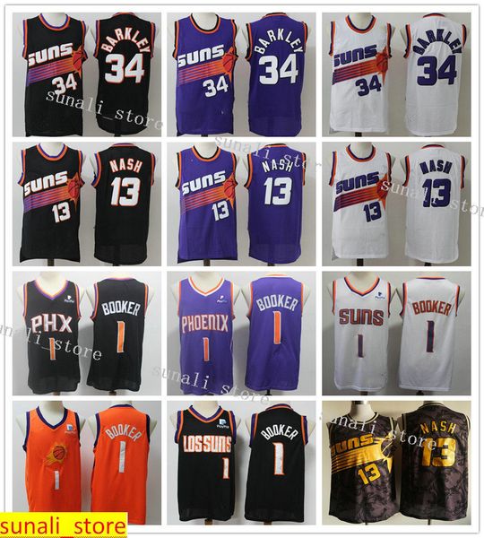 sewed men devin booker 1 deandre ayton 22 steve nash 13 retro purple white black charles barkley 34 jersey basketball shirts, Black;red
sewed men devin booker 1 deandre ayton 22 steve nash 13 retro purple white black charles barkley 34 jersey basketball shirts, Black;red