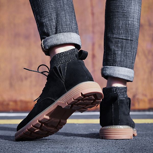 fashion winter ankle boots men new style comfortable outdoor shoes for male breathable wearable casual men boots botas de hombre, Black
fashion winter ankle boots men new style comfortable outdoor shoes for male breathable wearable casual men boots botas de hombre, Black