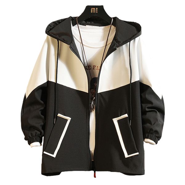 men jacket loose hooded men coats and jackets color pactwork zipper jacket streetwear coat clothes, Black;brown
men jacket loose hooded men coats and jackets color pactwork zipper jacket streetwear coat clothes, Black;brown
