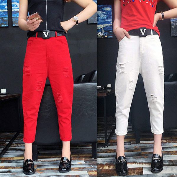 vintage female hole boyfriend jeans women mom high waist jeans red casual harem pants white trousers korean hip hop denim pants, Blue
vintage female hole boyfriend jeans women mom high waist jeans red casual harem pants white trousers korean hip hop denim pants, Blue