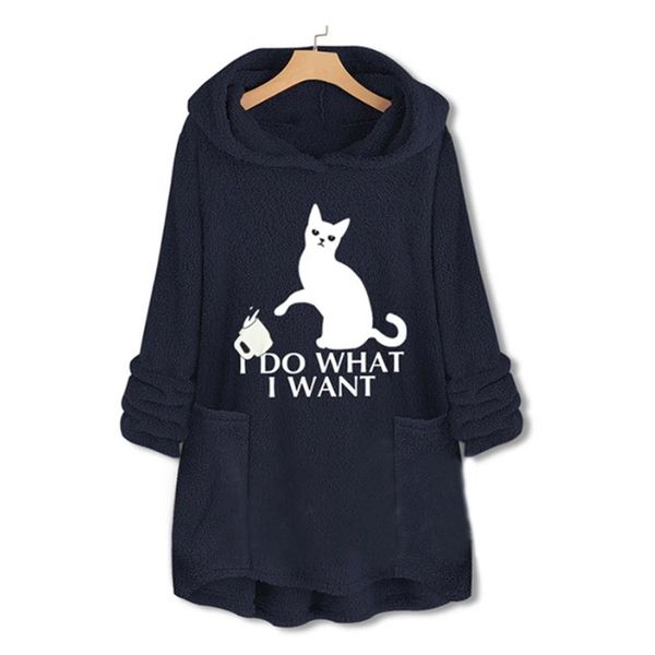 double sided fleece with pocket crew neck cat printing casual long sleeve women hoodies soft winter fluffy loose warm autumn, Black
double sided fleece with pocket crew neck cat printing casual long sleeve women hoodies soft winter fluffy loose warm autumn, Black