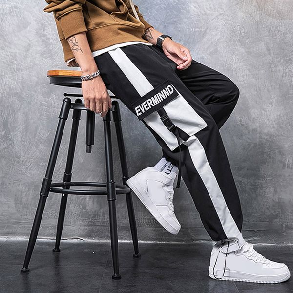 men's jogger trousers hip hop harajuku multi-pockets safari style patchwork pockets streetwear sports ankle-length pants, Black
men's jogger trousers hip hop harajuku multi-pockets safari style patchwork pockets streetwear sports ankle-length pants, Black