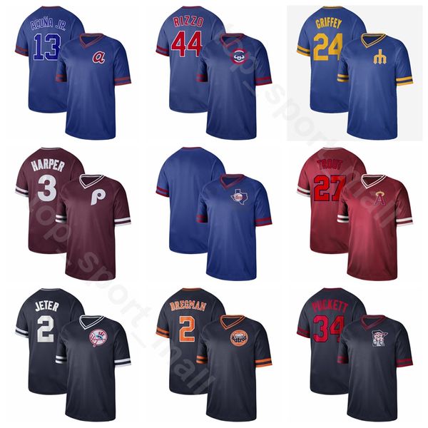 Baseball Cooperstown 99 Aaron Judge Jersey Men 13 Ronald Acuna Jr. 2 Alex Bregman 3 Bryce Harper 4 Yadier Molina 24 Ken Griffey 
Baseball Cooperstown 99 Aaron Judge Jersey Men 13 Ronald Acuna Jr. 2 Alex Bregman 3 Bryce Harper 4 Yadier Molina 24 Ken Griffey