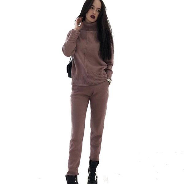 sporty женщины вязаные костюмы весна свитер set mid line водолазка пуловер свитер штаны две пьесы комплекты теплый бег трусцой костюмы, White
sporty женщины вязаные костюмы весна свитер set mid line водолазка пуловер свитер штаны две пьесы комплекты теплый бег трусцой костюмы, White