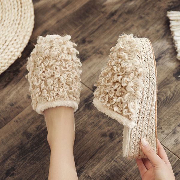 female shoes shallow slippers casual slides cover toe platform fur flip flops loafers on a wedge women heels 2019 luxury plush, Black
female shoes shallow slippers casual slides cover toe platform fur flip flops loafers on a wedge women heels 2019 luxury plush, Black