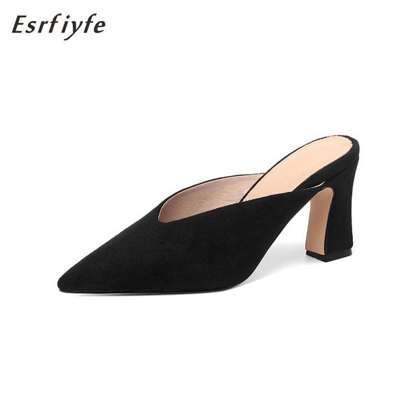 esrfiyfe nude slippers women pointed toe slides women mules small heel slippers ladies dress shoes fashion high mules female, Black
esrfiyfe nude slippers women pointed toe slides women mules small heel slippers ladies dress shoes fashion high mules female, Black
