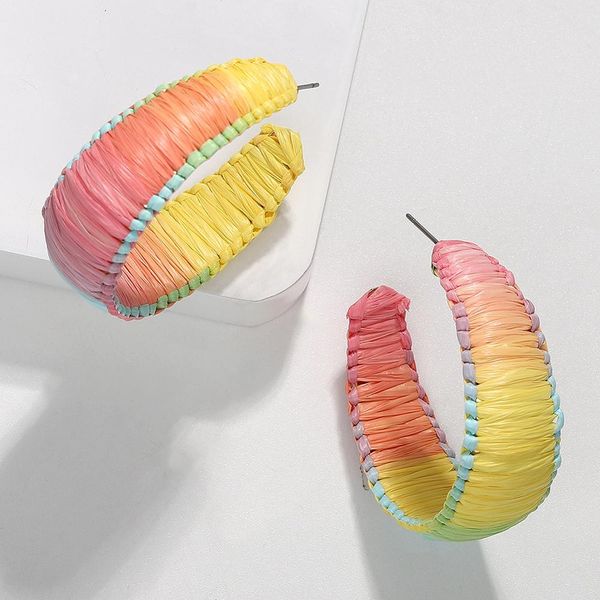 ladyfirst raffia handmade corolful hoop earrings for women 2019 bohemian trendy semicircle earring personal travel party gift, Golden;silver
ladyfirst raffia handmade corolful hoop earrings for women 2019 bohemian trendy semicircle earring personal travel party gift, Golden;silver