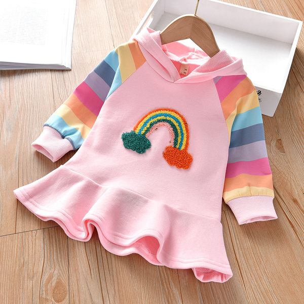 2 3 4 5 6 7 year girls dress 2019 new casual long sleeve kids dresses for girl hooded striped rainbow baby children clothing, Red;yellow
2 3 4 5 6 7 year girls dress 2019 new casual long sleeve kids dresses for girl hooded striped rainbow baby children clothing, Red;yellow