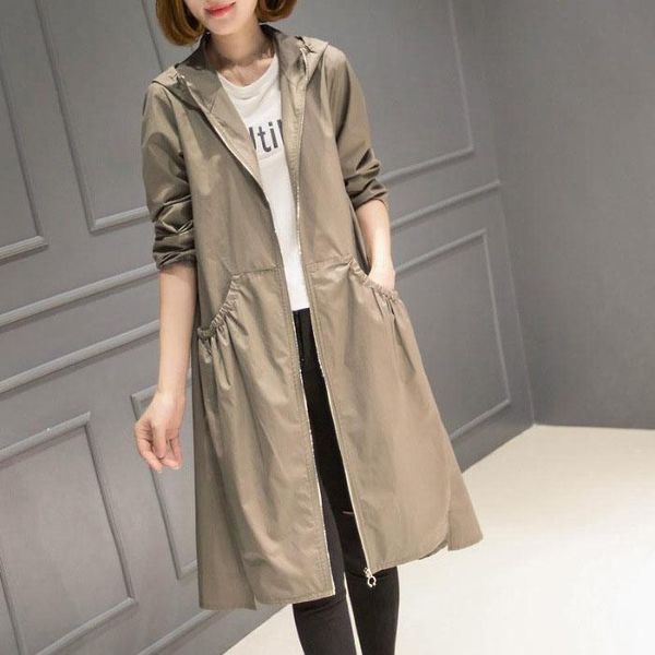 autumn winter hooded female jacket windbreaker loose long sleeve casual large size coat, Tan;black
autumn winter hooded female jacket windbreaker loose long sleeve casual large size coat, Tan;black