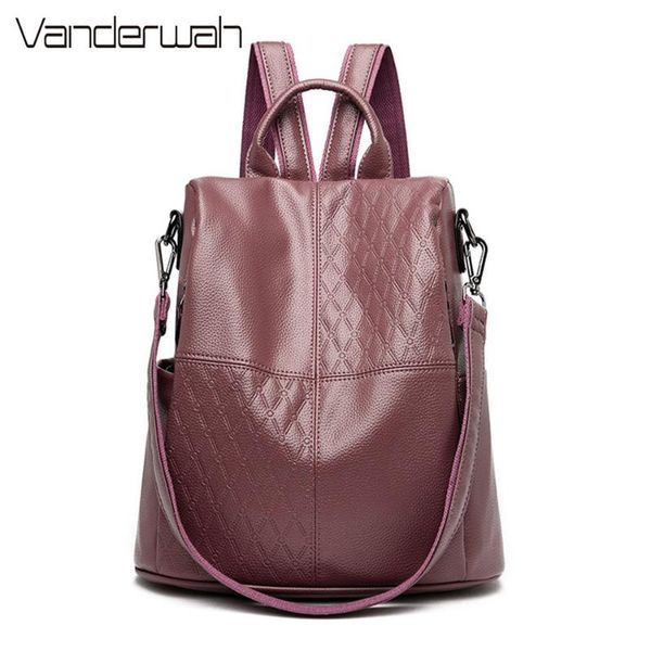 3 in 1 fashion women anti-theft backpack high-quality vintage leather shoulder bag stitching female travel backpack mochilas new
3 in 1 fashion women anti-theft backpack high-quality vintage leather shoulder bag stitching female travel backpack mochilas new