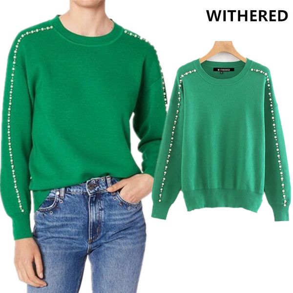 withered winter sweater women england vintage oversize drop shoulder hand nailed beads o-neck thick pull femme pullovers, White;black
withered winter sweater women england vintage oversize drop shoulder hand nailed beads o-neck thick pull femme pullovers, White;black