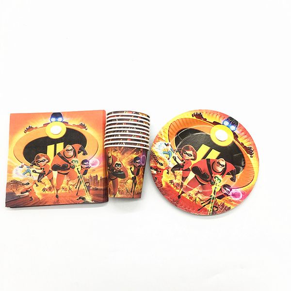 60pcs theme disposable tableware set disposable plates cups napkins incredibles 2 decorations
60pcs theme disposable tableware set disposable plates cups napkins incredibles 2 decorations