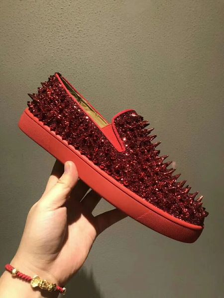 black pik pik spikes with rhinestone strass sneakers shoes red bottom sneakers spiked low cut junior studs mens flat trainers casual outdoor
black pik pik spikes with rhinestone strass sneakers shoes red bottom sneakers spiked low cut junior studs mens flat trainers casual outdoor