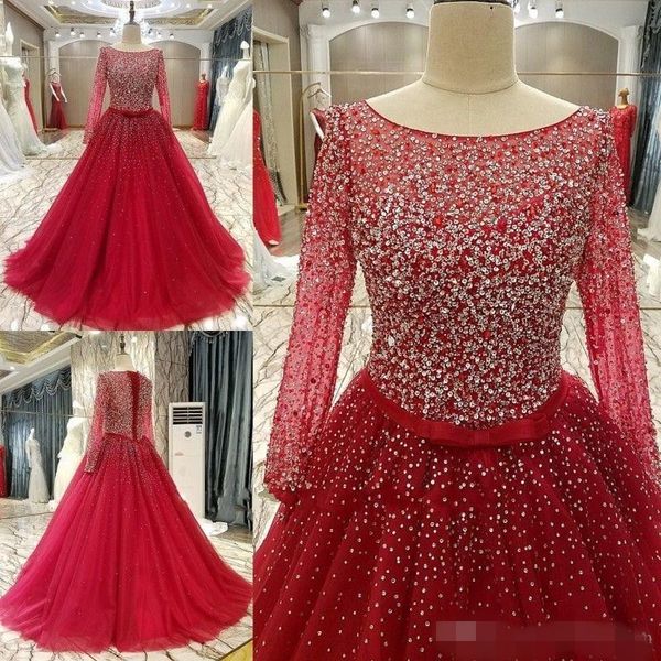 2020 red ball gown quinceanera dresses sparkly silver sequins scoop neck long sleeves illusion sweep train tulle sweet 16 prom gown, Blue;red
2020 red ball gown quinceanera dresses sparkly silver sequins scoop neck long sleeves illusion sweep train tulle sweet 16 prom gown, Blue;red