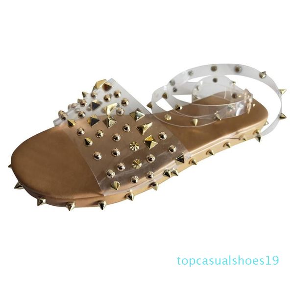 summer pvc sandals women transparent flats shoes large size female clear shoes with rivet ladies roman beach sandalias mujer t19, Black
summer pvc sandals women transparent flats shoes large size female clear shoes with rivet ladies roman beach sandalias mujer t19, Black