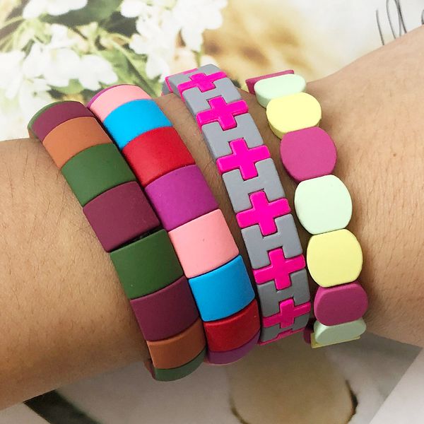 bohemian rainbow bracelet enamel tile bracelets geometric cross fashion beads bangles women jewelry pulseras, Golden;silver
bohemian rainbow bracelet enamel tile bracelets geometric cross fashion beads bangles women jewelry pulseras, Golden;silver