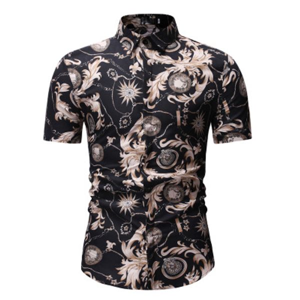 heflashor 2019 men's shirt slim fit flower printed shirts male short sleeve floral mens basic casual plus size man shirts, White;black
heflashor 2019 men's shirt slim fit flower printed shirts male short sleeve floral mens basic casual plus size man shirts, White;black
