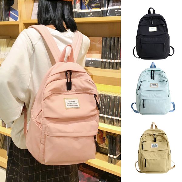 2019 bagpack large capacity solid color waterproof nylon casual backpack school bag dropshipping mochila mujer
2019 bagpack large capacity solid color waterproof nylon casual backpack school bag dropshipping mochila mujer