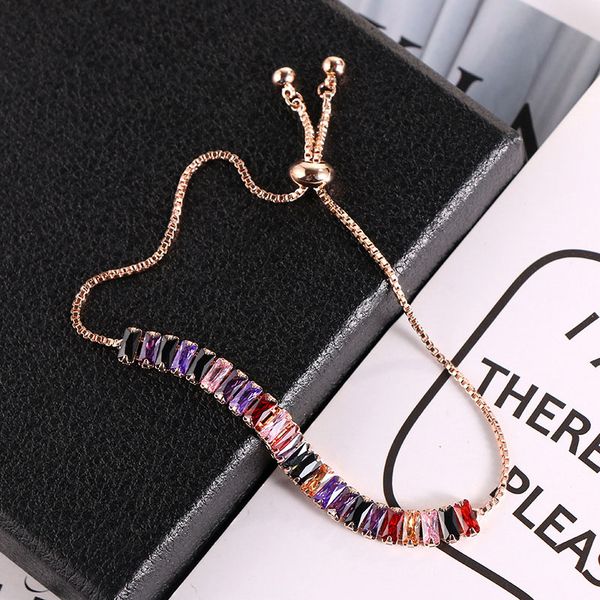 new handmade luxury women gold silver metal chain zircon stone bracelet jewelry, Black
new handmade luxury women gold silver metal chain zircon stone bracelet jewelry, Black