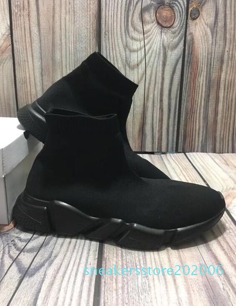 2019 new paris speed trainers knit sock shoe original luxury designer mens womens sneakers high casual shoes s06, Black
2019 new paris speed trainers knit sock shoe original luxury designer mens womens sneakers high casual shoes s06, Black