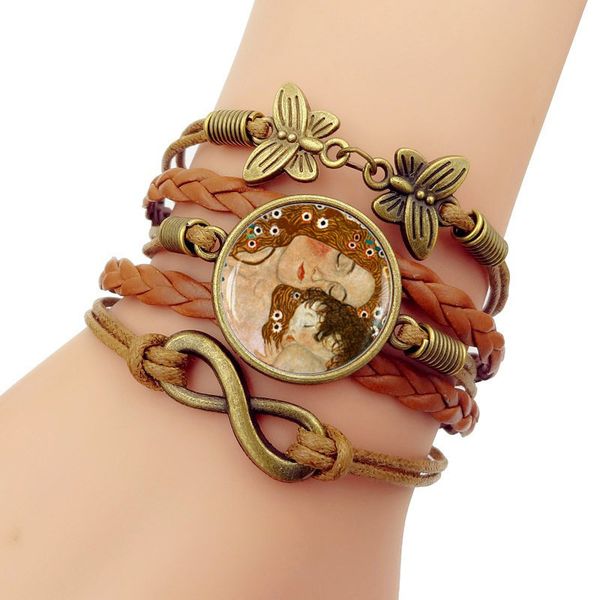 mother and children time bracelet manual weave hand decorate ornaments, Golden;silver
mother and children time bracelet manual weave hand decorate ornaments, Golden;silver
