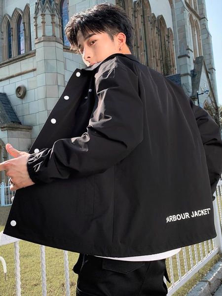 modern coat men's spring and autumn black clothes autumn casual work jackets students hip hop stylish outdoor gg50jk, Black;brown
modern coat men's spring and autumn black clothes autumn casual work jackets students hip hop stylish outdoor gg50jk, Black;brown