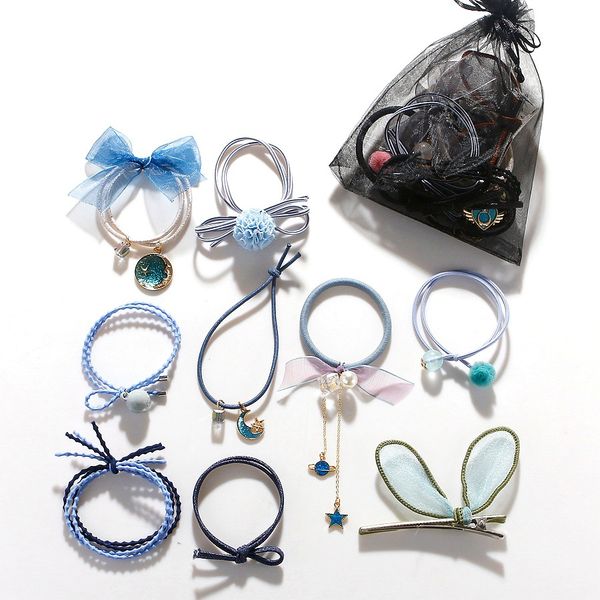 9pcs/set girls star moon hair ties rope set ear bows hair clips for women cute elastic bands women accessories
9pcs/set girls star moon hair ties rope set ear bows hair clips for women cute elastic bands women accessories