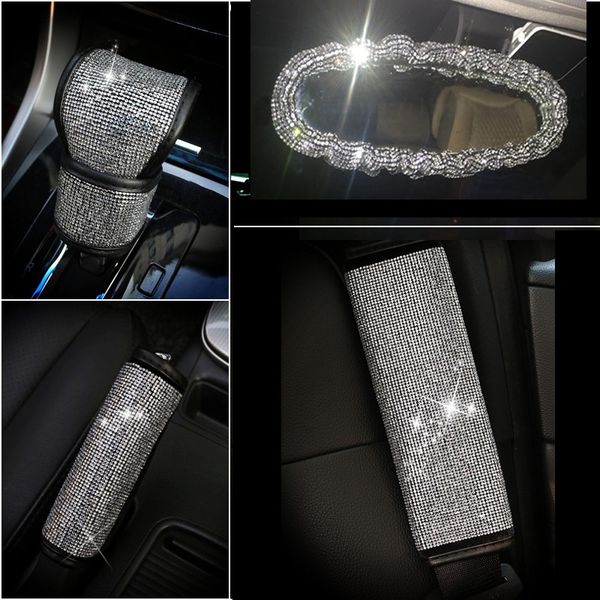 full diamond crystal car gear shift collar cover glitter rhinestones auto shifter hand brake covers car interior accessories
full diamond crystal car gear shift collar cover glitter rhinestones auto shifter hand brake covers car interior accessories