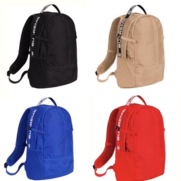 

Sup Рюкзак школьный мешок открытый bookbag 18ss хип-хоп холст рюкзак высокое качество