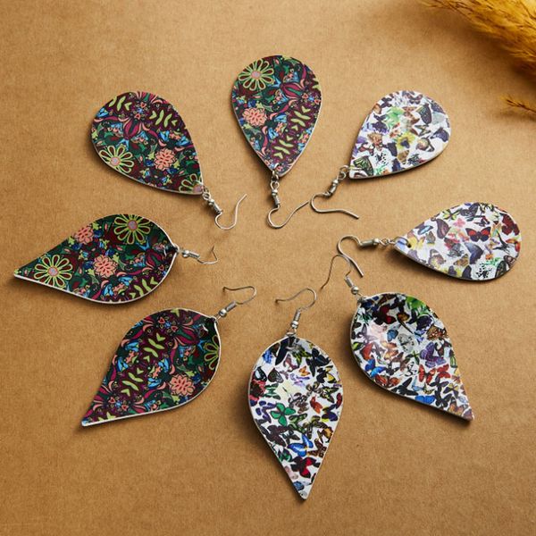 bohemian waterdrop pu leather flower butterfly print dangle teardrop ear hook earrings women jewelry gifts ing, Silver
bohemian waterdrop pu leather flower butterfly print dangle teardrop ear hook earrings women jewelry gifts ing, Silver