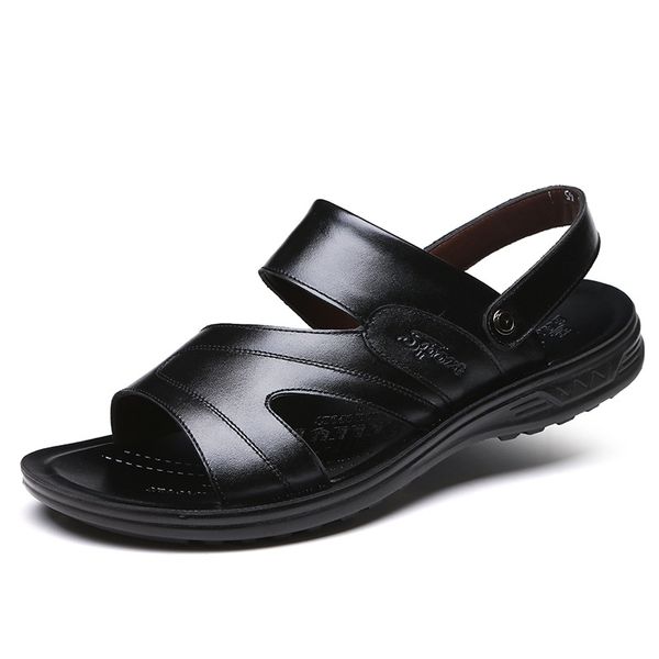 slip-on cow leather sandals for big size man sandal antiskid sandal for man summer beach sandals leisure slippers zy380, Black
slip-on cow leather sandals for big size man sandal antiskid sandal for man summer beach sandals leisure slippers zy380, Black