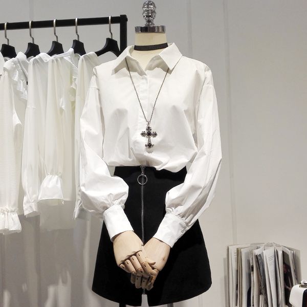 chic shirt women spring autumn pure white blouse loose shirts office lady long sleeves lantern-sleeve all-match shirts blusas
chic shirt women spring autumn pure white blouse loose shirts office lady long sleeves lantern-sleeve all-match shirts blusas