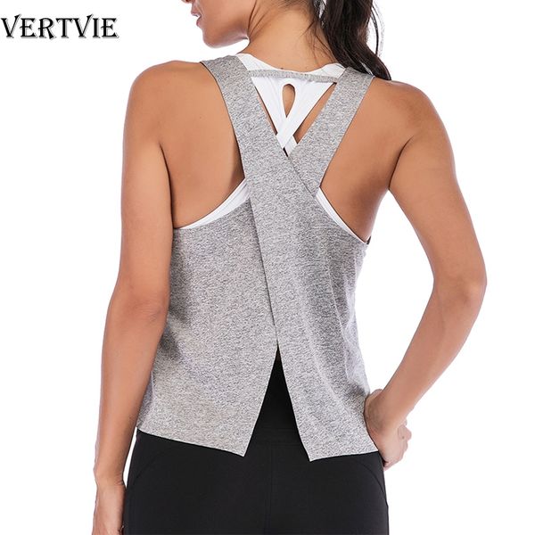 vertvie women summer i-shaped back vest tanks running sport shirt gym yoga loose sleeveless basketball mujer jogger vest, Black;blue 
vertvie women summer i-shaped back vest tanks running sport shirt gym yoga loose sleeveless basketball mujer jogger vest, Black;blue