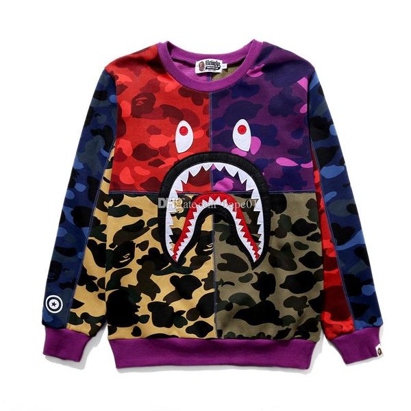 bape mens designer hoodies bape shark printing hoodies men women pullover long sleeve sweatshirts hoodie stitching color, Black
bape mens designer hoodies bape shark printing hoodies men women pullover long sleeve sweatshirts hoodie stitching color, Black