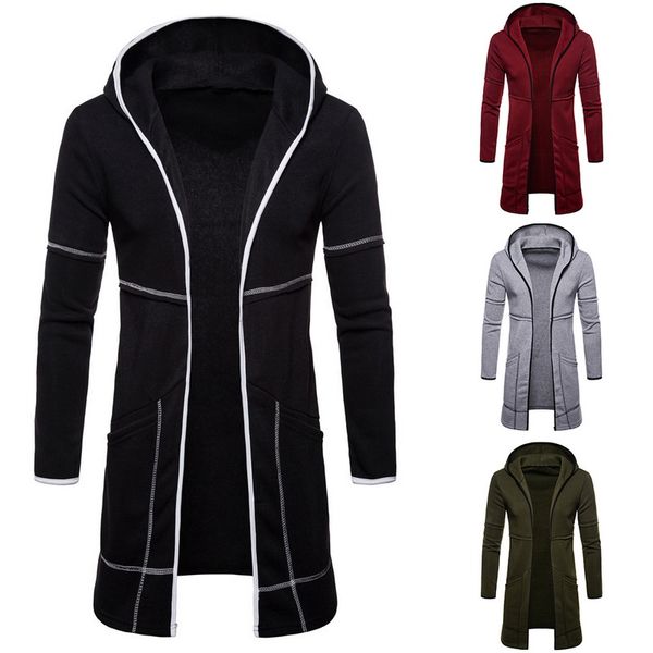 2019 hooded men coat solid long sleeve trench casual hoodies oversized long cardigan casaco masculino abrigo hombre overcoat, Black
2019 hooded men coat solid long sleeve trench casual hoodies oversized long cardigan casaco masculino abrigo hombre overcoat, Black