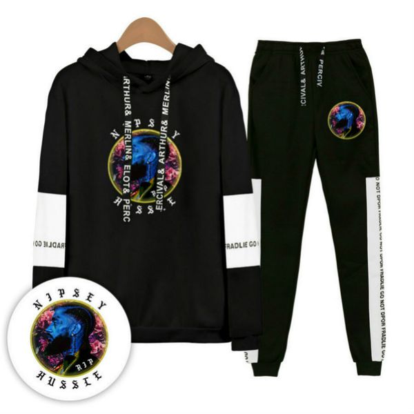 nipsey hussle mens tracksuits spring autumn casual clothing sets women teenager hoodies pants 2pcs, Gray
nipsey hussle mens tracksuits spring autumn casual clothing sets women teenager hoodies pants 2pcs, Gray