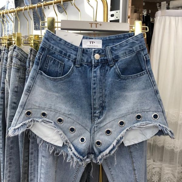 ripped jean shorts woman summer new all-match irregular burr gradient color loose wide leg high waist denim shorts pants, Blue
ripped jean shorts woman summer new all-match irregular burr gradient color loose wide leg high waist denim shorts pants, Blue