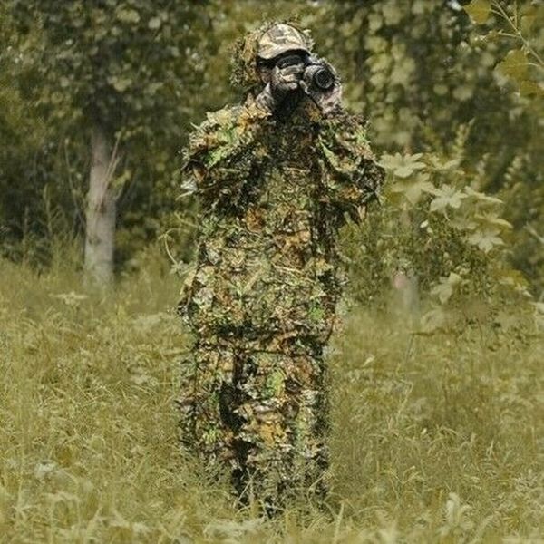 men's tracksuits ghillie suit 3d camouflage clothing woodland jungle leaf hunting set, Gray
men's tracksuits ghillie suit 3d camouflage clothing woodland jungle leaf hunting set, Gray