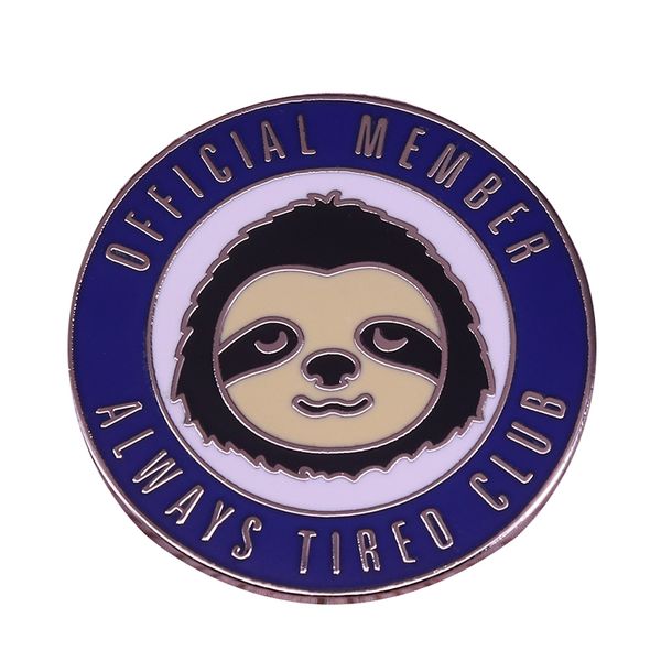always tired club round badge cute sloth brooch insomnia sick self care pin funny friends birthday present, Gray
always tired club round badge cute sloth brooch insomnia sick self care pin funny friends birthday present, Gray
