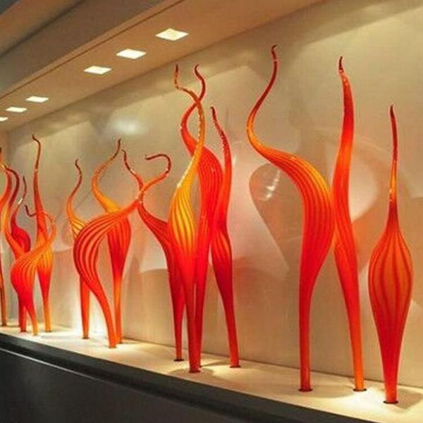 european hand blown lamps reed floor lamp orange murano 100% mouth glass sculpture for party garden
european hand blown lamps reed floor lamp orange murano 100% mouth glass sculpture for party garden