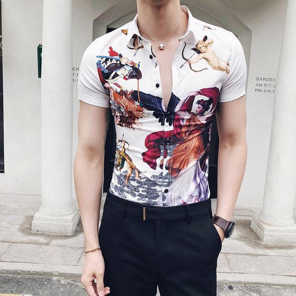 wind 2018 summer brand personalized flower and short sleeved shirt hairstylist shop nightclub men's shirt c09-p55, White;black
wind 2018 summer brand personalized flower and short sleeved shirt hairstylist shop nightclub men's shirt c09-p55, White;black