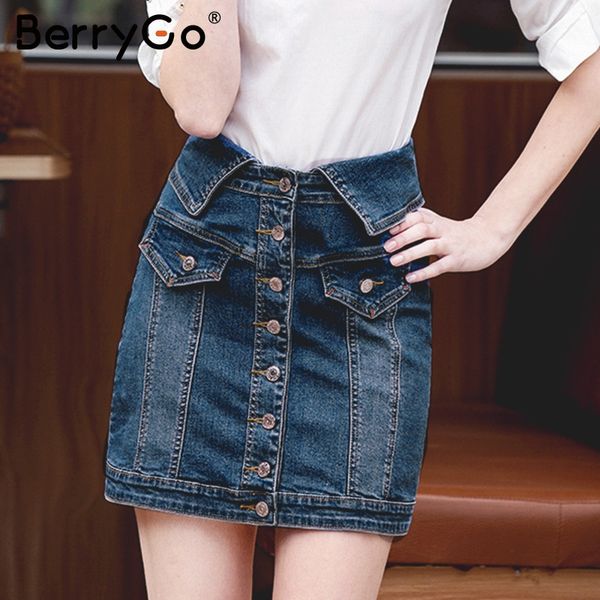berrygo high waist women denim skirt bodycon button female short pencil skirts bottoms casual streetwear plus size summer skirts, Black
berrygo high waist women denim skirt bodycon button female short pencil skirts bottoms casual streetwear plus size summer skirts, Black