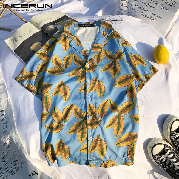 incerun new fashion hawaiian shirt men 2020 summer casual printed streetwear camisa beach vacation short sleeve lapel men shirts, White;black
incerun new fashion hawaiian shirt men 2020 summer casual printed streetwear camisa beach vacation short sleeve lapel men shirts, White;black