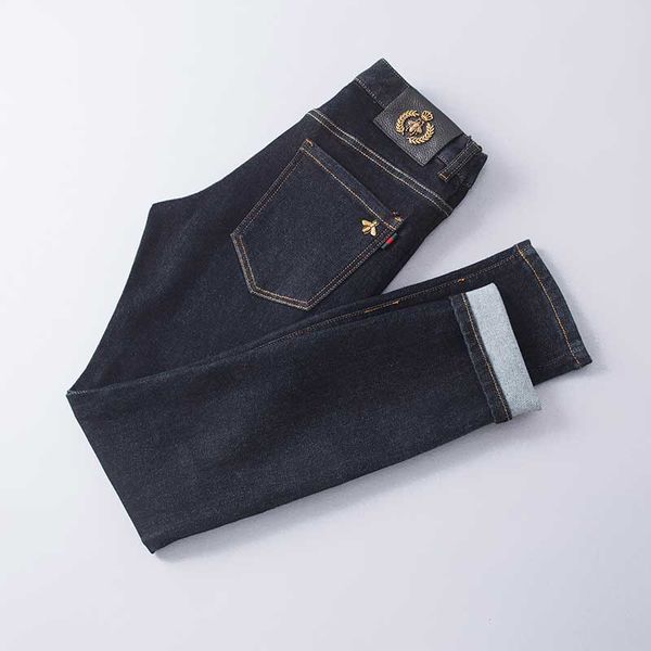 men's casual cow pants straight jeans retro slim skinny jeans fashion designer ripped mens jeans high quality, Blue
men's casual cow pants straight jeans retro slim skinny jeans fashion designer ripped mens jeans high quality, Blue