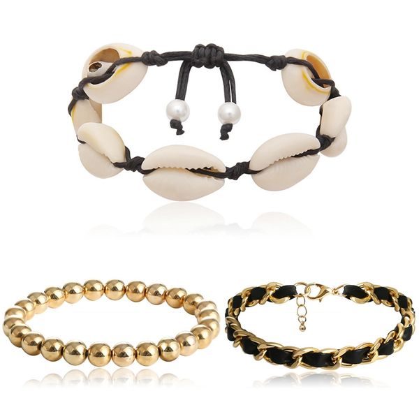 adjustable natural shell bracelets charm simple round bead bracelets bangles wrist chain jewelry, Golden;silver
adjustable natural shell bracelets charm simple round bead bracelets bangles wrist chain jewelry, Golden;silver